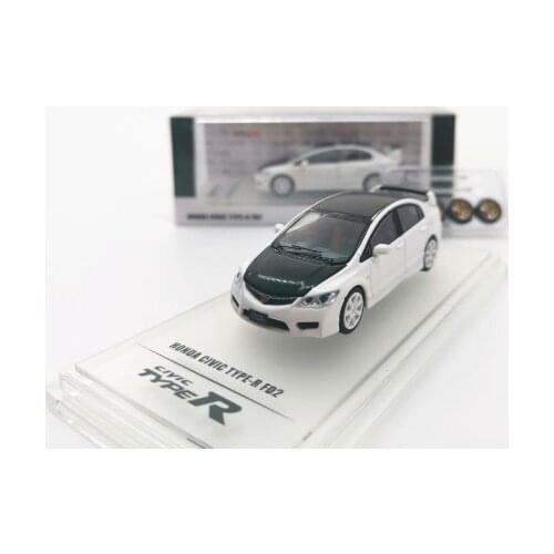 IN NO 1:64 Honda Civic Tpye-R FD2 Alloy Metal Diecast Cars Model Toy Vehicles For Children Boy Toys gift