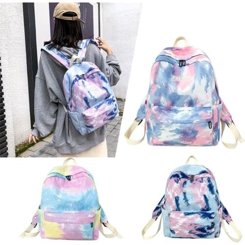 Fashion Backpack Boys And Girls Student Bag Breathable Zipper Tie-dye Backpack Breathable Zipper Tie-dye Backpack Рюкзак 2021