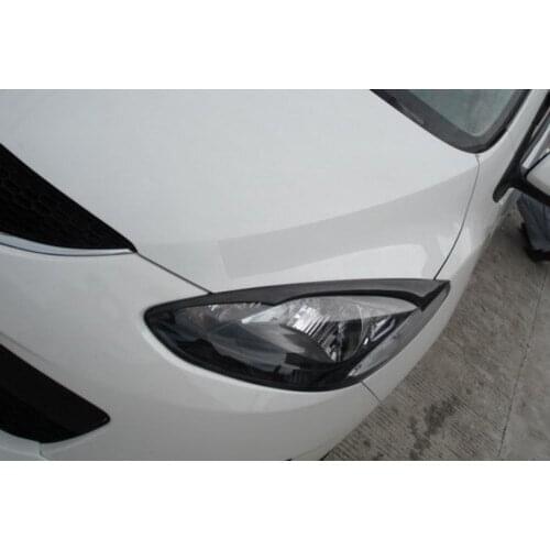 Carbon Fiber Headlight Eyelids Eyebrows for 2007-2013 Mazda 2 M2