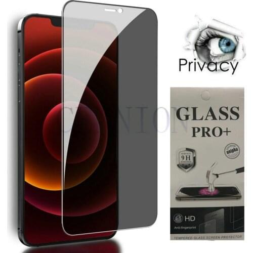 New Anti-Spy 9H Privacy Glass Silk Screen Protector for iPhone 12 pro max mini 5.4 6.1 6.7 11 X Xs Max Xr 8 7 Plus 100pcs retail