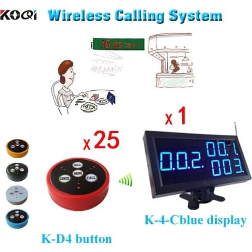 CE Approved 433.92mhz Table Call Paging System For Restaurant