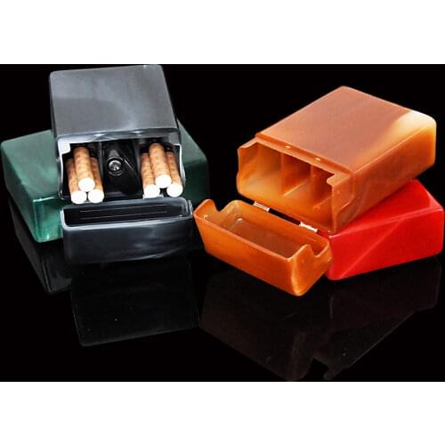 HONEYPUFF Plastic Army Color Cigarette Case Cover For Regular Cigarettes Tobacco Case Box For Man Gift