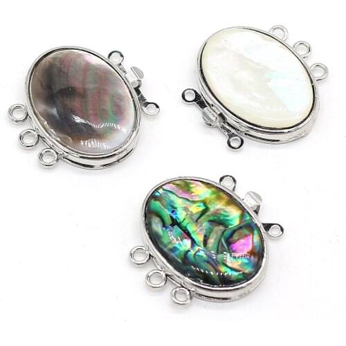1PC Fashion Oval Shape Shell Pendant Charms Natural Abalone Shell Pendant for Making Jewerly Necklace Bracelet Size 20x28mm