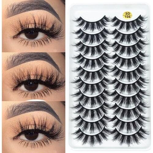 Eyelash Extension 3D Mink Lashes Natural False Eyelashes Soft Dramatic Wispy Fluffy Fake Eye Lashes Makeup Silk Eyelashes Tools