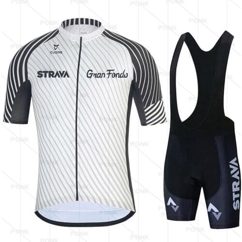 STRAVA Men Cycling Clothing Set Breathable Team Racing Sport Jerseys Cycling Clothing Summer Short Jerseys New 2021