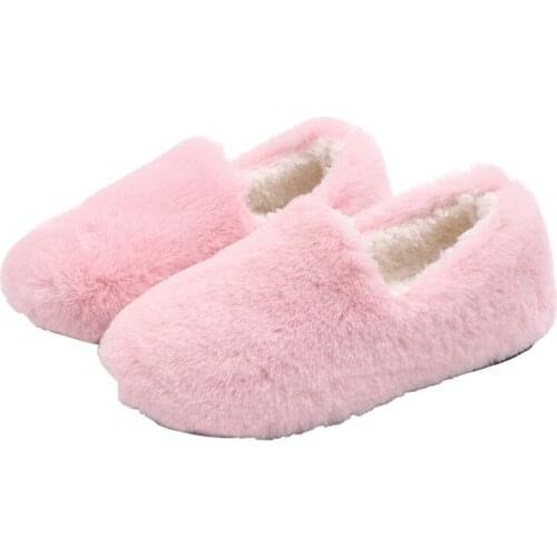 New Kids Indoor Slippers Winter Solid Candy Color Shoes For Boy Toddler Girl Soft Warm Plus Velvet Non Slip Floor Children Shoes