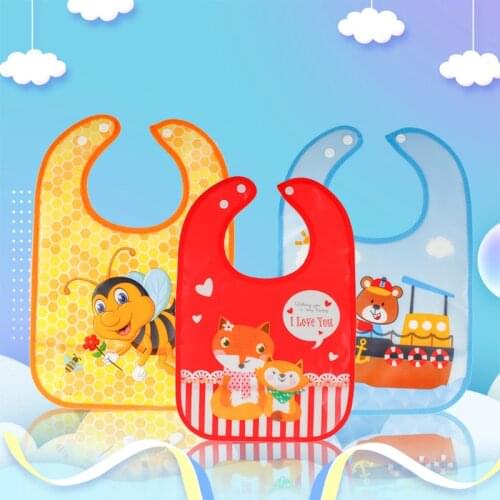 Baby Bib Waterproof Bibs Toddler Saliva Towel Waterproof Kids Feeding Bib With Packet Apron Drool Bib For Babies Burp Cloths