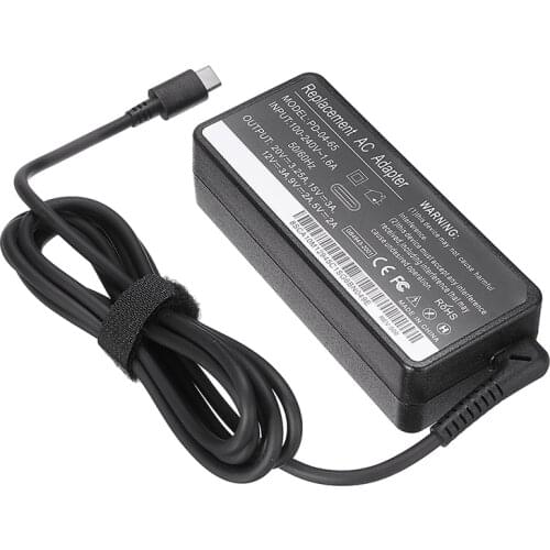 High Quality 65W Type-C Power Supply Adapter 100V-240V 1.8A USB-C Notebook Charger For L-enovo Thinkpad X1 Tablet Computer