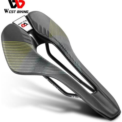 WEST BIKING Road Bike Saddle Racing Cycling Cushion Nylon Fiber Leather Pad MTB Bike Race Seat sillin bicicleta Bicycle Saddle