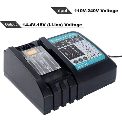 DC18RCT Li-ion Battery Charger for Makita Charger 18V 14.4V BL1830 Bl1430 DC18RC DC18RA Power tool 3A Charging Current