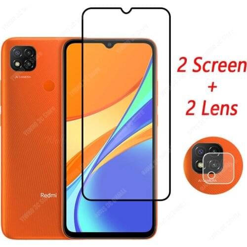 For Xiaomi Redmi 9C NFC Protective Glass Full Cover Tempered Glas Camera Screen Protector Xaomi Redmi 9C Glass Film 6.53 inch