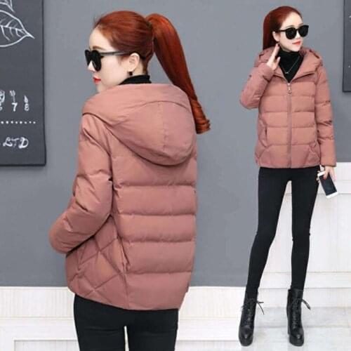 Womens Short Coats Korean Fashion Plus Size 5XL Ladies Winter Cotton Coat Jackets Female Hoodies Parkas Casaco Feminino Inverno