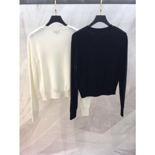 2020 women O neck cashmere jumper white BLACK color female sweater pullover Sweater