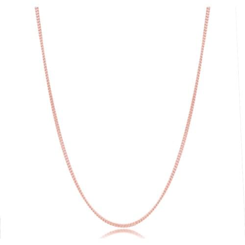 100% 925 Sterling-Silver-Jewelry Rose Curb Chain Necklaces Free Shipping