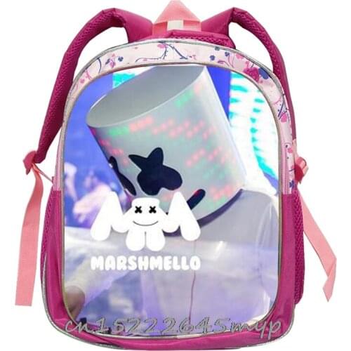 16 Inch Mochila DJ Marshmello Schoolbag Kids Zipper Bookbag Boys Girls School Backpack Children 3D Printed Anime Backpacks