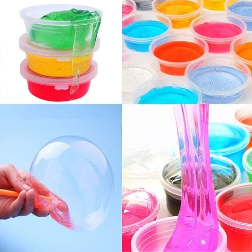 2021 New Clay Slime DIY Crystal Mud Play Transparent Magic Plasticine Kid Toys Crystal Plasticine Solid Random Color Delivery