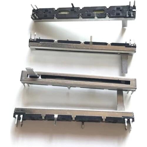 4pcs Mickey MACKIE mixer fader potentiometer 75MM long double- A10K A20K A50K B100K A10KX2 Potentiometer Stereo Slide 2-channel