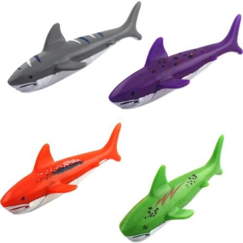 4 PCS Childrens Swimming Toy Shark Shape Dive Toy Water Game Toy Game Diving Toy Pool Glide Shark Throw Torpedo Toy