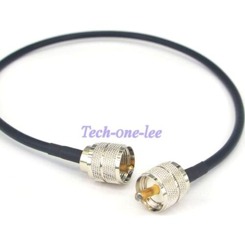 5 piece/lot RF Coaxial cable UHF male to male connector UHF PL259 male to UHF male PL259 RG58 Pigtail cable 50cm