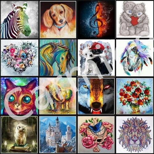 Animal DIY 5D Diamond Painting Cross Stitch Homemade Embroidery Mosaic Picture Art Full Round&Square Drill Home Decoration Gift