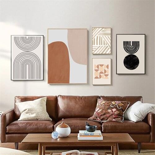 Abstract Rainbow Posters Minimalist Print Geometry Wall Painting Lines Canvas Poster Modern Wall Art Pictures Living Room Decor