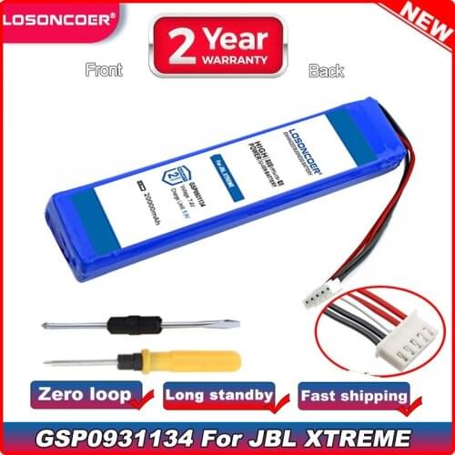 LOSONCOER 18200mAh GSP0931134 For Original JBL XTREME Xtreme Battery Speakers Battery Free Tools