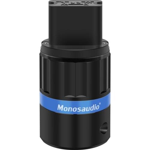 Monosaudio F124 C19 Pure Copper Rhodium Plated Audio Power IEC Connector Plug AC 20A Female Power Cord Audio Cable Connectors