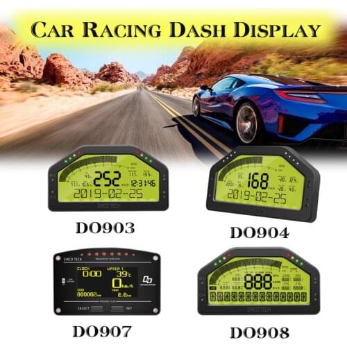 Car Racing Dash Display DO903 OBD2 DO904 DO907 DO908 LCD Digital Display Universal Race Dashboard Sensor Kit 12V 9000/11000RPM