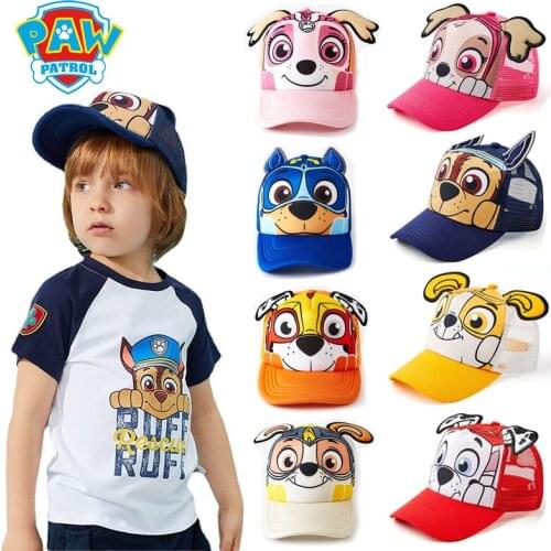 New PAW Patrol Childrens Baseball Cap Boys Girls Sports Hat Chase Marshall Rocky Skye Ryder Cute Sunscreen Comfortable Mesh Hat
