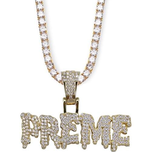 Bling Hip Hop Man Personality Full Iced Out Pendants Necklace Charm Gold Silver Color Delicate 3A+ Cubic Zirconia Jewelry Gift