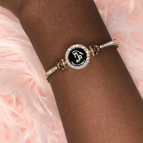 Zircon Virgo Libra Zodiac Bracelets for Women Constellation Couple Friendship Bracelet Bangle Female Jewelry Valentines Day Gift