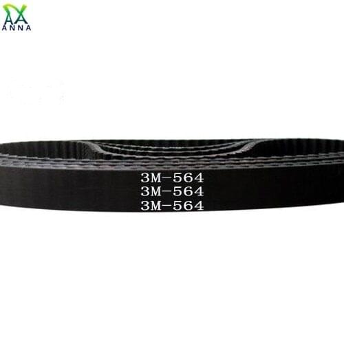 HTD 3M Timing belt C= 564 570 573 576 width 6/9/10/15mm Teeth 188 190 191 192 HTD3M belt synchronous 564-3M 570-3M 573-3M 576-3M