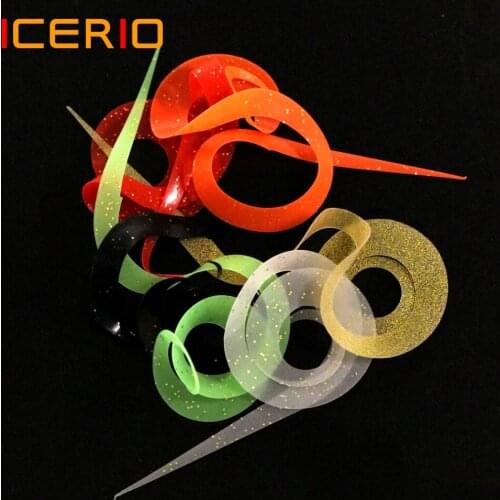 ICERIO Fly Tying Materials Silicone Skirts Streamer Lures Trailers Integrated Spinnerbait Buzzbait Rubber Jig Lures