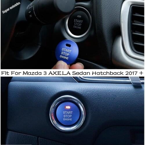 Lapetus Engine Start Stop Keyless Start System Button Cover Kit For Mazda 3 AXELA Sedan Hatchback 2017 2018 Accessories Interior