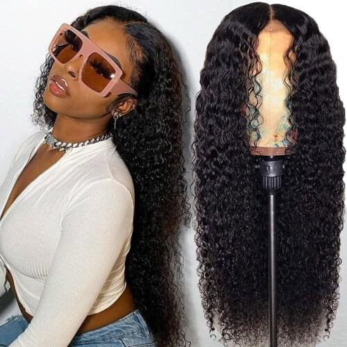 Kinky Curly Lace Front Wig 100% Human Hair HD Transparent Frontal Natural Wig for Black Women