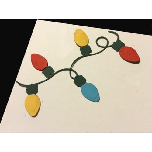 85*59mm Light bulb string new Metal Cutting Dies for decoration card DIY Scrapbooking stencil Paper Craft Album template Dies