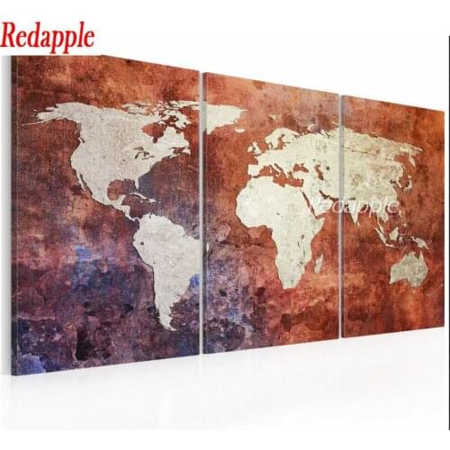 3pcs set,DIY handmade Diamond Embroidery world map,diamond mosaic,diamond painting cross stitch Abstract Poster wall decor gifts