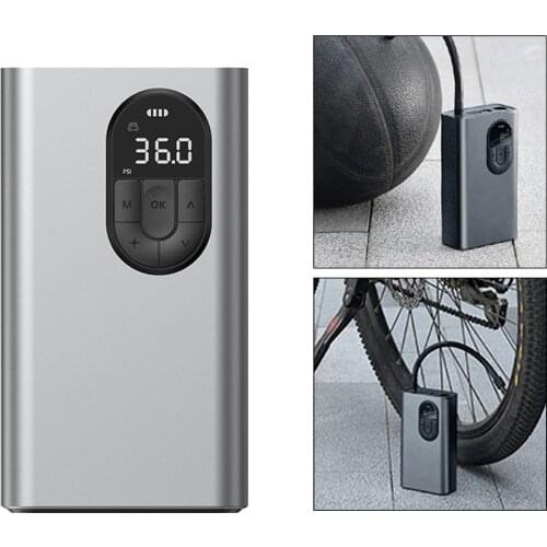 Tire Inflator Portable Electric 150PSI Handheld Rechargeable with Pressure Gauge Smart Display for Car Balls