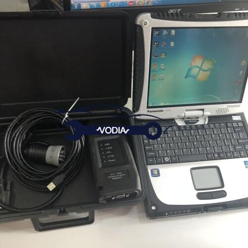 CF19 laptop+ET Communication Adapter III comm 3 with ET diagnostic interface+sis software+Flash software for-CAT diagnostic kit