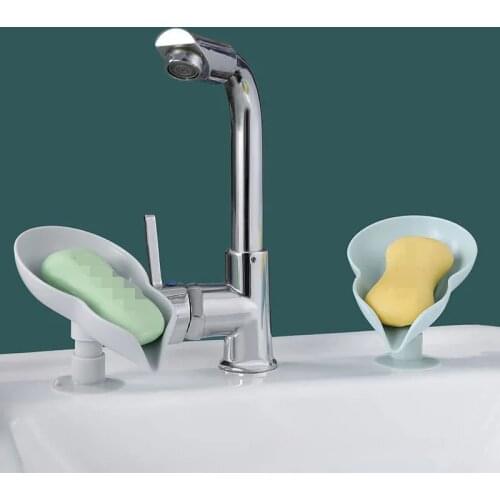 Newest Soap Holder Washbasin Box Soap Dish Bathroom Shower Soap Stand Sponge Storage Plate Tray Bathroom Accessories Gadget 2021