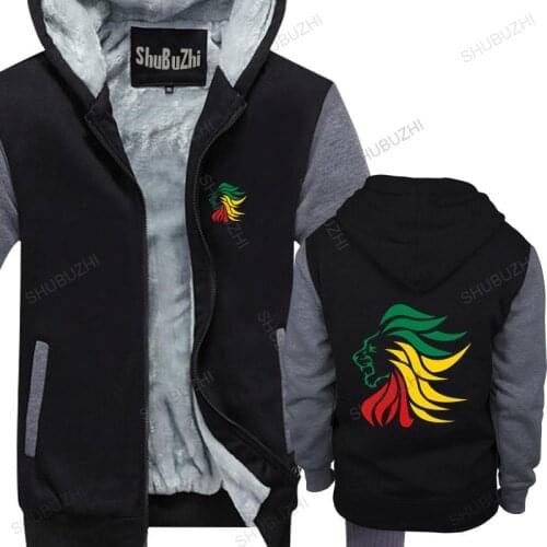 New arrived men hoodies winter Rasta Lion Rastafari Jamaica Judah cotton fleece jacket for man thick hoody male coat