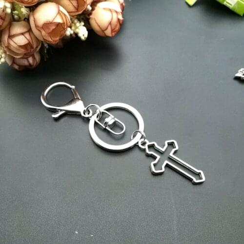 New Large Hollow Cross Pendant Keychain Gothic Jewelry Fashion Charm Exquisite Beautiful Mens and Womens Gifts