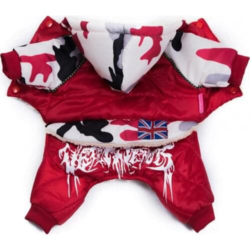 Autumn Winter Pet Clothes For Dogs Waterproof Hooded Dog Coat Jacket Warm Puppy Pet Clothing Chihuahua French Bulldog Clothes