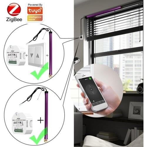 NEW tuya Curtain Switch Module zigbee+RF remote control Roller Shutter Blinds Motor 2MQTT setting available support Alexa Google