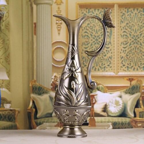 Offer green brass metal vase vase high-end European style of the ancient Home Furnishing Hotel model room decoration