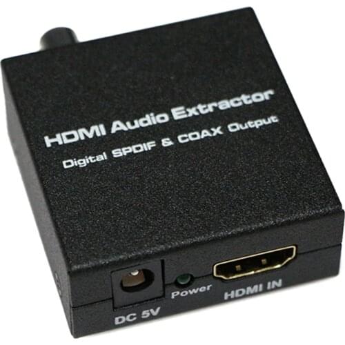 New HDMI to SPDIF and Coaxial Converter HDMI input Toslink and Coaxial Out HDMI Audio Extractor Converter