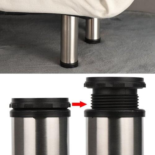 Height Adjustable Stainless Steel Furniture Feet/ Legs Anti-slip Mat Kitchen Cabinet Sofa Legs Round Stand furniture hardware