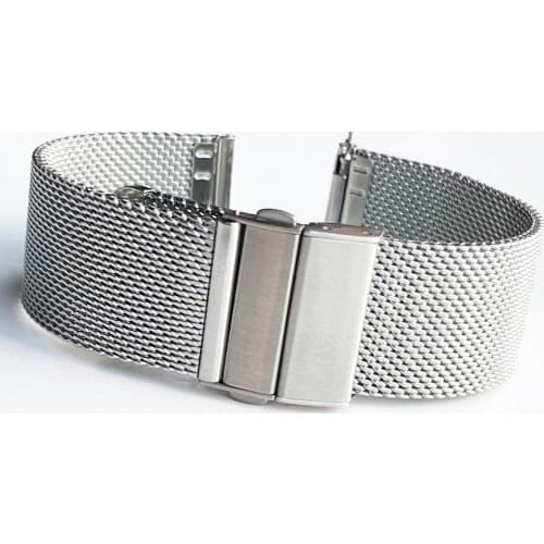 16mm 18mm 20mm 22mm Milanese Loop Watchband Quick Release Stainless Steel Strap Men Women Metal Wrist Band Bracelet Accessories
