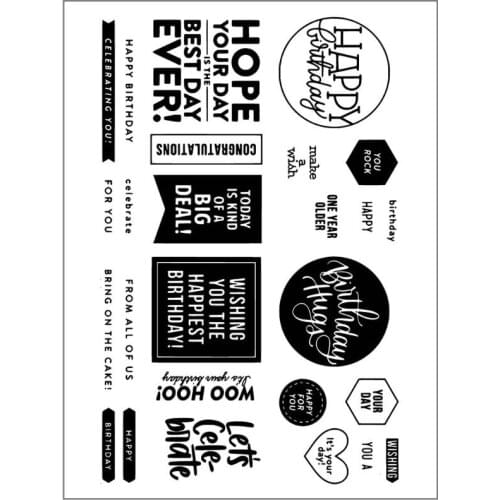 Happy Birthday DIY Silicone Clear Stamp Cling Seal Scrapbook Embossing Album