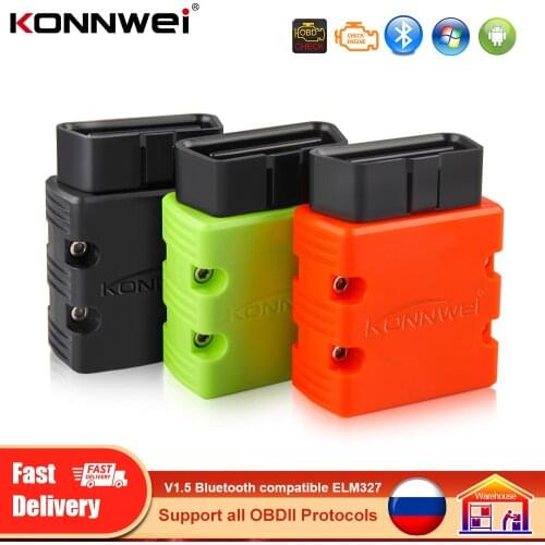 KONNWEI ELM327 PIC18f25k80 ELM 327V15 Wifi Bluetooth-compatible OBD2 Scanner for iPhone Android Car Diagnostic Tool Car Scanner